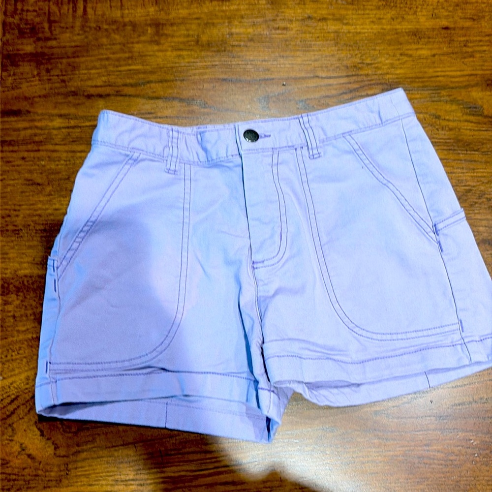PATAGONIA Retro Women’s Sz 2 cotton shorts. Light purple. Well loved. See pics